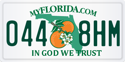 FL license plate 0448HM