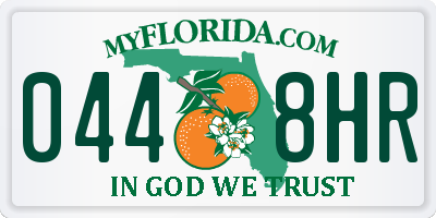 FL license plate 0448HR