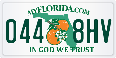 FL license plate 0448HV