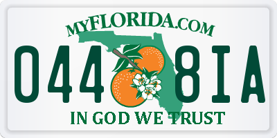 FL license plate 0448IA