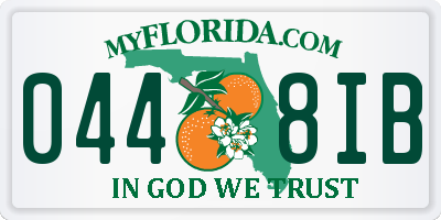 FL license plate 0448IB