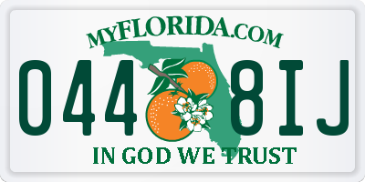 FL license plate 0448IJ