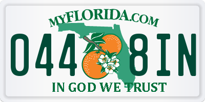 FL license plate 0448IN