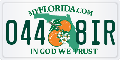 FL license plate 0448IR
