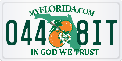 FL license plate 0448IT