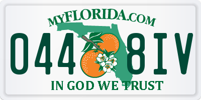 FL license plate 0448IV