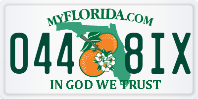 FL license plate 0448IX