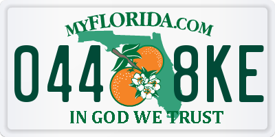 FL license plate 0448KE