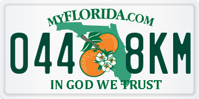 FL license plate 0448KM