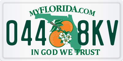 FL license plate 0448KV
