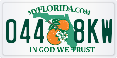 FL license plate 0448KW