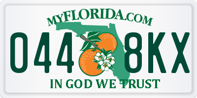 FL license plate 0448KX