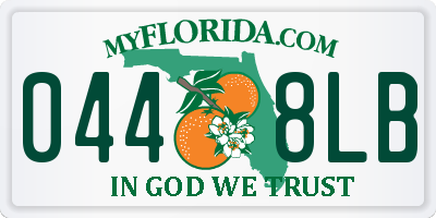 FL license plate 0448LB
