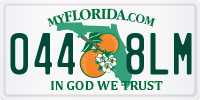 FL license plate 0448LM