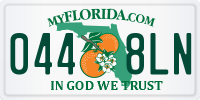 FL license plate 0448LN