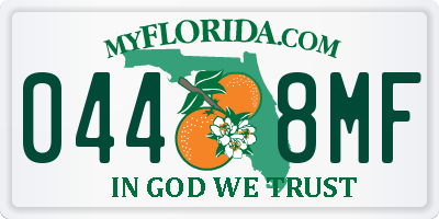 FL license plate 0448MF