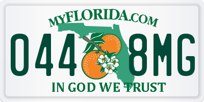 FL license plate 0448MG