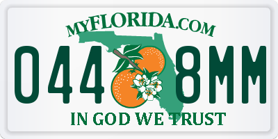 FL license plate 0448MM