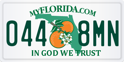 FL license plate 0448MN