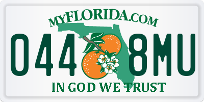 FL license plate 0448MU