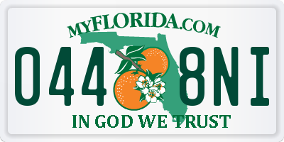 FL license plate 0448NI