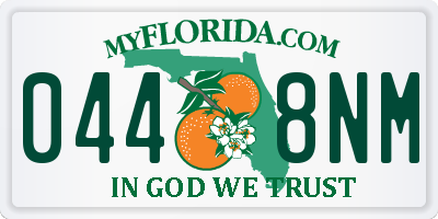FL license plate 0448NM