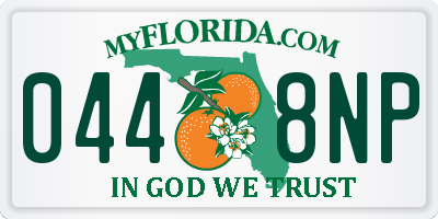 FL license plate 0448NP