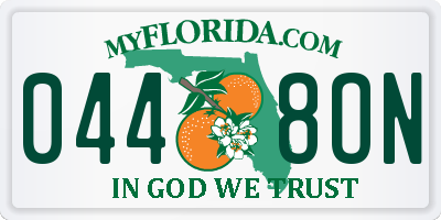 FL license plate 0448ON