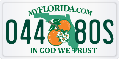 FL license plate 0448OS