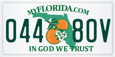 FL license plate 0448OV
