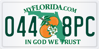 FL license plate 0448PC