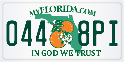 FL license plate 0448PI
