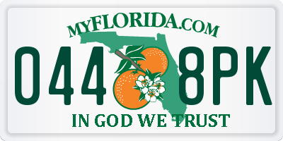 FL license plate 0448PK