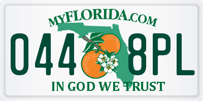 FL license plate 0448PL