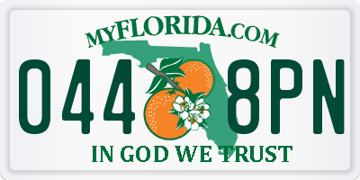 FL license plate 0448PN