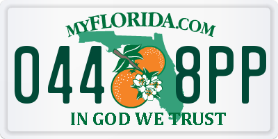FL license plate 0448PP
