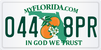 FL license plate 0448PR