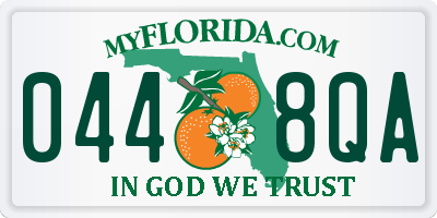 FL license plate 0448QA