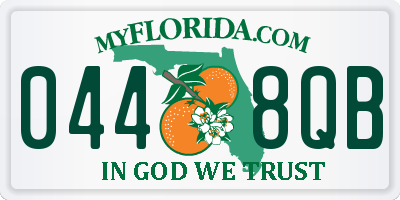 FL license plate 0448QB