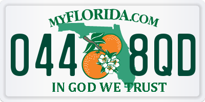 FL license plate 0448QD