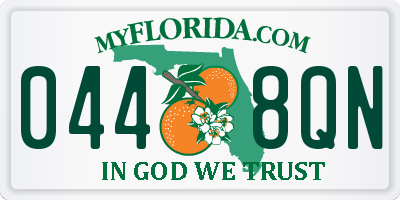 FL license plate 0448QN