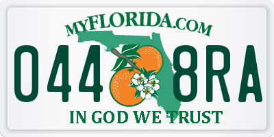 FL license plate 0448RA
