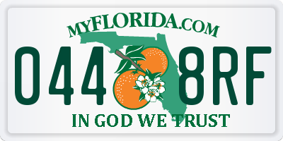 FL license plate 0448RF