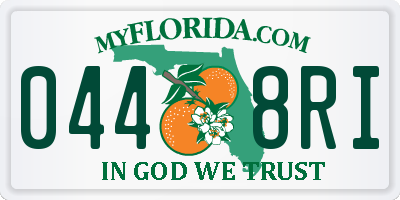 FL license plate 0448RI