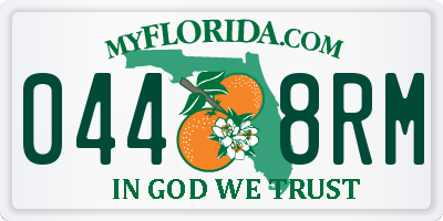 FL license plate 0448RM