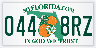 FL license plate 0448RZ