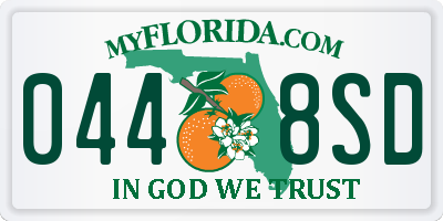 FL license plate 0448SD