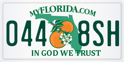 FL license plate 0448SH