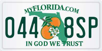 FL license plate 0448SP
