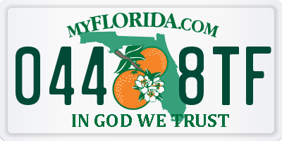 FL license plate 0448TF